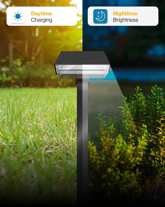 Sunco 6 Pack 2W Solar Sidewalk Dusk to Dawn Outdoor Backyard Walkway Garden - Image 3