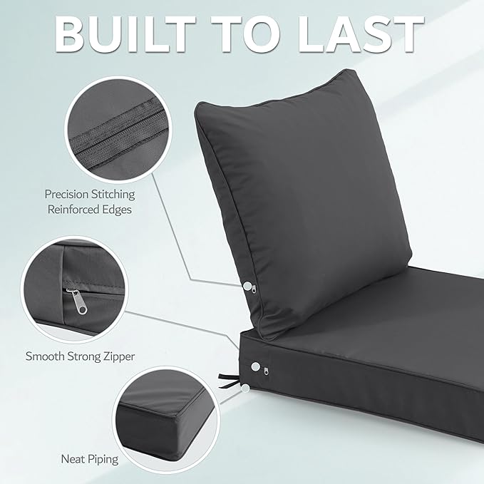 24x24 Inch Outdoor Chair Cushion - Image 6