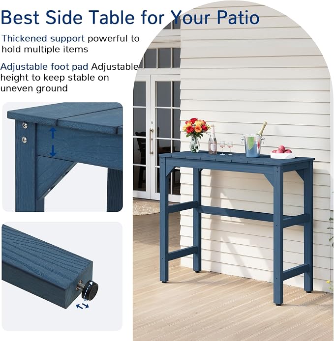 3 Piece Outdoor Bar Set, Poolside and Bistro, Weatherproof - Image 5