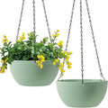 T4U 8 Inch Hanging Planter for Indoor Plants, 2 Pack Small Pots by T4U