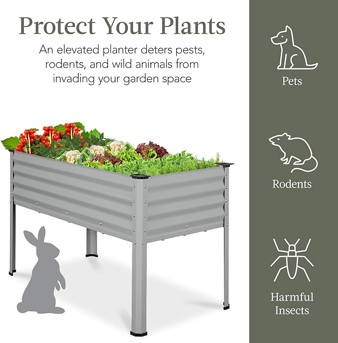 Best Choice Products 48x24x30in Galvanized Raised Garden Bed, Metal Elevated - Image 6