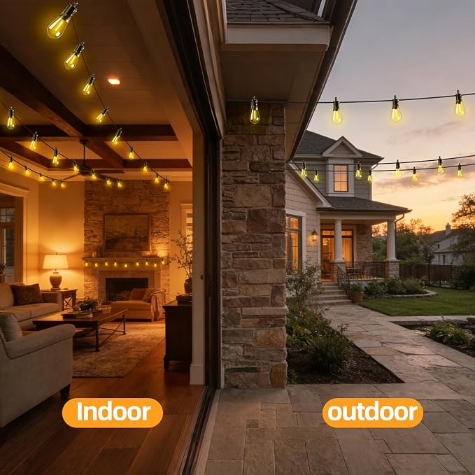 Solar Lights Outdoor Patio Lights: S14 15M 50FT Solar Powered Remote Control 3 - Image 9