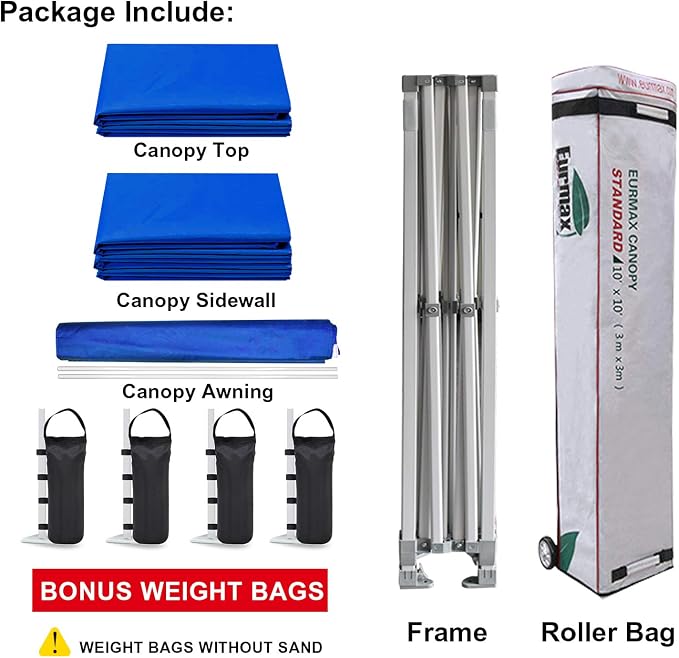 Eurmax USA 10 x 10 Pop up Canopy Commercial Tent Outdoor Party Canopies - Image 8