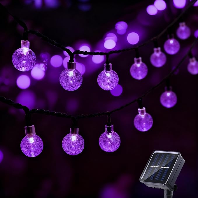 20 LED Decorations Crystal Globe Solar String Outdoor Lights by Unknown