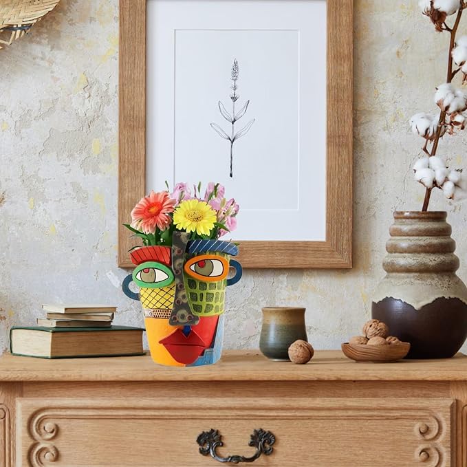TOZLU Picasso Brutalist Abstract Beauty Flower Pot Ornaments Head Planter Pots - Image 4