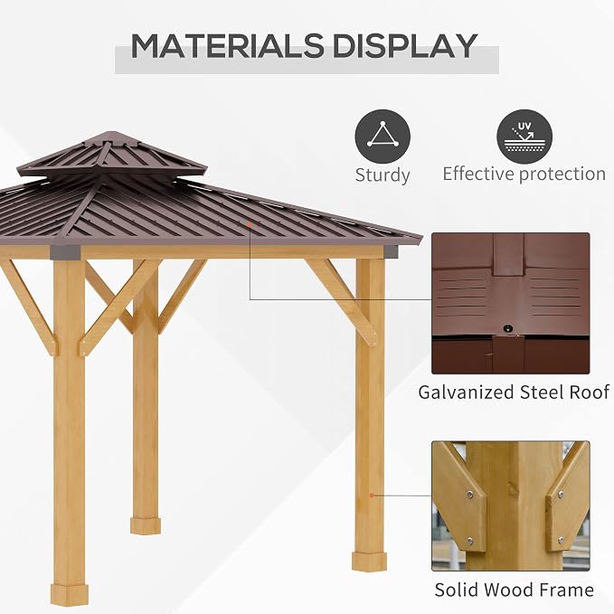 Outsunny 10' x 10' Hardtop Gazebo - Image 3
