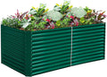Land Guard 6x3x3ft Rectangular Galvanized Raised Garden Beds, Large-Capacity by LandGuard