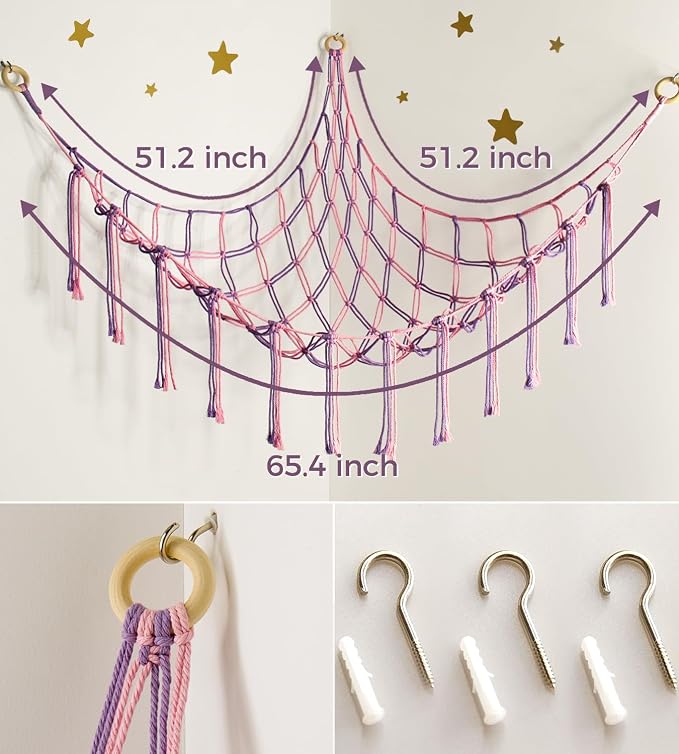 Large Stuffed Animal Hammock Corner Net - Image 5