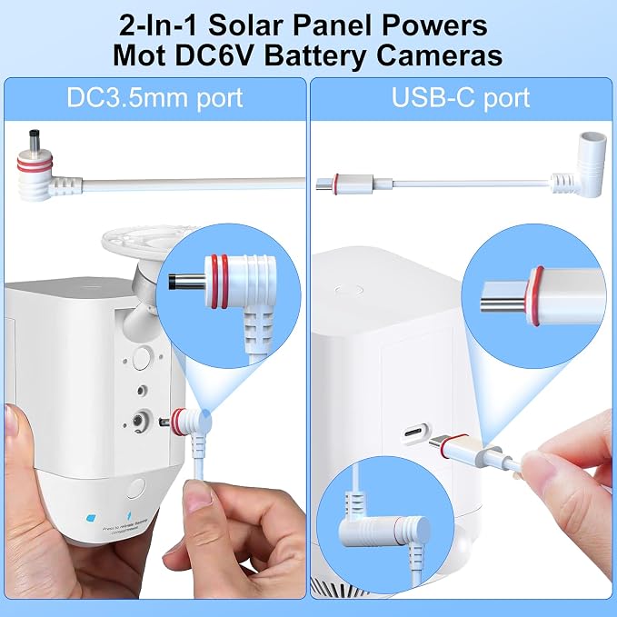 Solar Panel Charger for Ring Camera，Spotlight Cam Plus/Pro and Stick Up Cam - Image 5