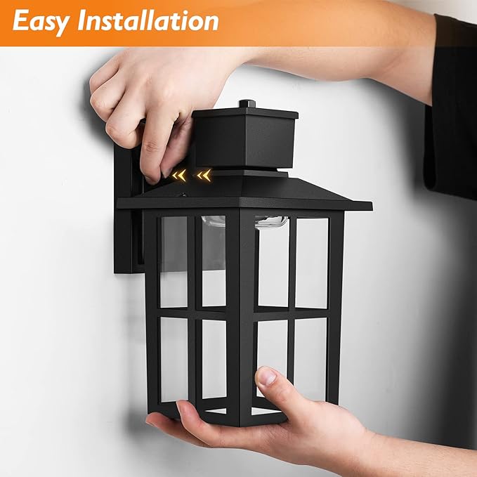 Brightever LED Outdoor Wall Lights, 10W Black Exterior Light Fixture - Image 6
