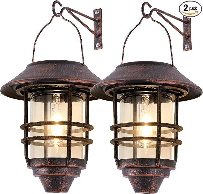 Solar Lantern Outdoor, Hanging Waterproof Solar Lights by Derynome