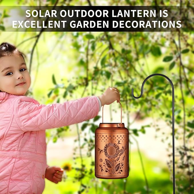 2 Pack Solar Lanterns Outdoor Waterproof, Dragonflies Garden Decor Gifts - Image 6
