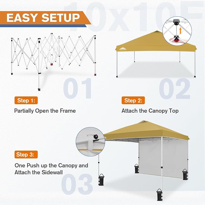 EAGLE PEAK Commercial Canopy 10x10 Pop Up Canopy Tent - Image 2