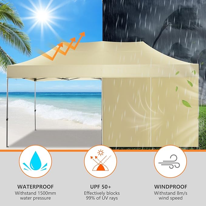 COBIZI 10x20 Heavy Duty Pop Up Canopy Tent - Image 3