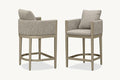PURPLE LEAF Outdoor Counter Height Bar Stools Straight Leg Set of 2 Patio Bar by PURPLELEAF