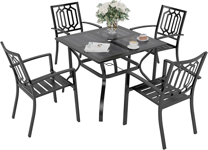 PHI VILLA 5 Pieces Outdoor Dining Set by PHIVILLAThepioneerofcomfortablehouseholdsupplies
