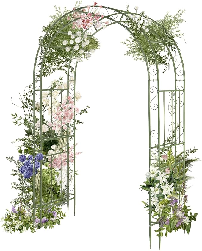 VINGLI Garden Arbor, Double Layer Arch Archway by VINGLI