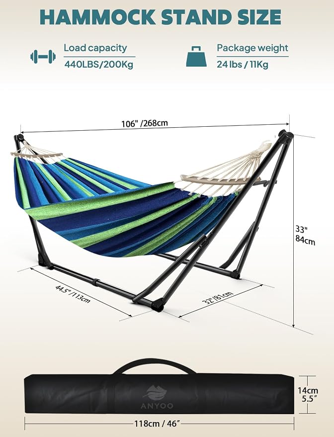 Anyoo 2 in 1 Hammock and Swinging Chair - Image 3