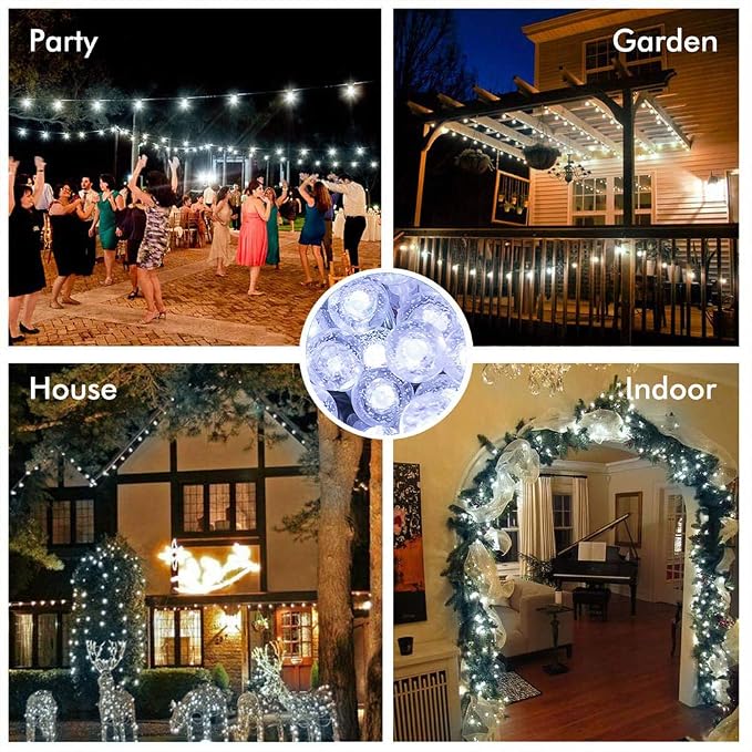 Metaku Outdoor String Lights Battery Operated 26ft 60LED Fairy Lights - Image 6
