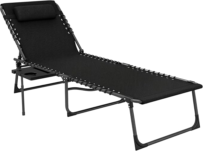Outsunny Folding Chaise Lounge Chair Outdoor Tanning Chair by Outsunny
