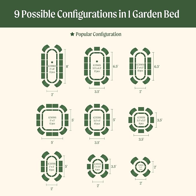 32" Extra Tall Raised Garden Bed Kits, 3.5 x 6.5 x 2.7ft Deep Root 9 in 1 - Image 3