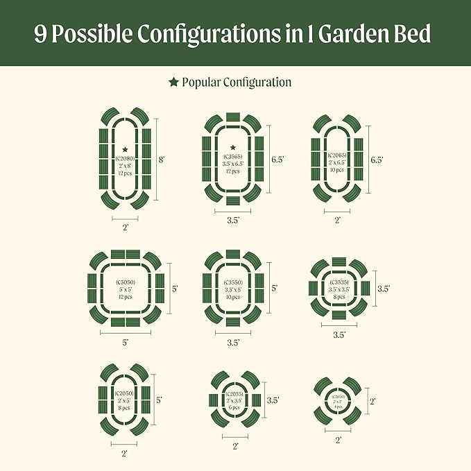 32" Extra Tall Raised Garden Bed Kits, 3.5 x 6.5 x 2.7ft Deep Root 9 in 1 - Image 3