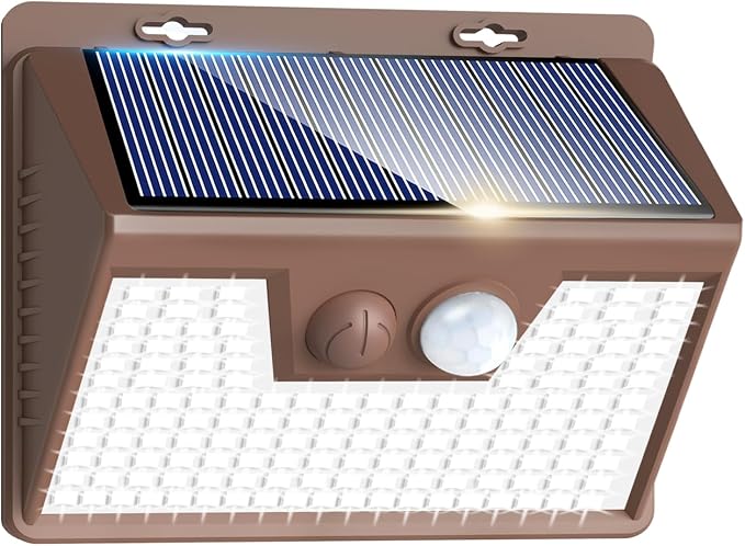 Peasur Solar Lights Outdoor Motion Sensor, Ultra-Bright 3 Mode Fence Security by Peasur