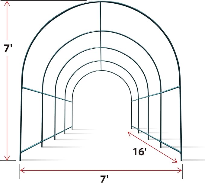 YardGrow Large Garden Support Arch Frame Climbing Plant Arch Arbor - Image 6