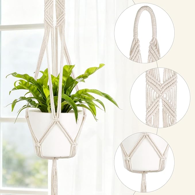 Mkono 2 Packs 43 Inch Macrame Plant Hanger Large - Image 4