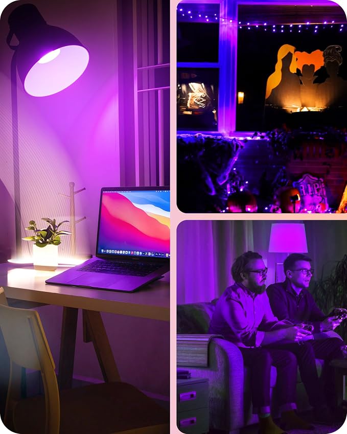 EDISHINE PAR38 Purple & Orange LED Flood Light Bulbs Outdoor, Dimmable LED - Image 6