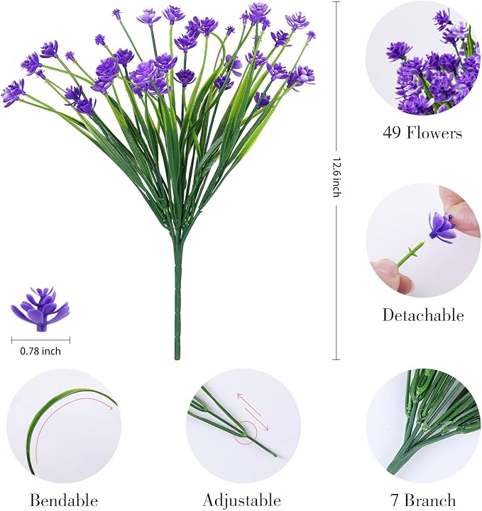 AGIRL 24 Bundles Artificial Flowers - Image 2