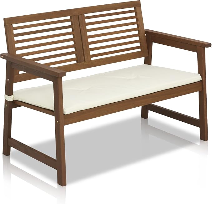 Furinno FG161167 Tioman Hardwood Outdoor Bench in Teak Oil by Furinno-FitsYourSpaceFitsYourBudget