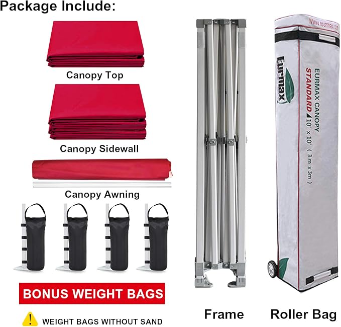 Eurmax USA 10 x 10 Pop up Canopy Commercial Tent Outdoor Party Canopies - Image 8