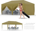 10X20 Pop Up Canopy Tent with 6 Sidewalls – Heavy Duty Commercial Instant by IDEALHOUSE