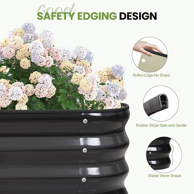 G GOOD GAIN 4-in-1 Adjustable Raised Garden Bed Kit | Galvanized Planter Boxes - Image 3