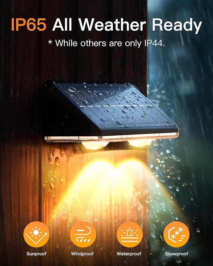 Solar Fence Lights Outdoor, 16 Pack IP65 Waterproof Fence Lights Solar Powered - Image 4