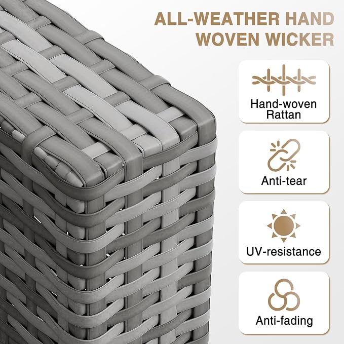 Aoxun Patio Furniture Sets, 8-Piece Outdoor Patio Furniture - Image 5