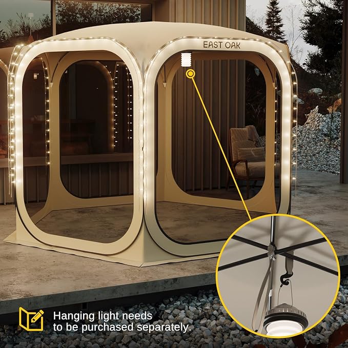 East Oak Screen House Tent Pop-Up, Portable Screen Room Canopy Instant Pop Up - Image 9
