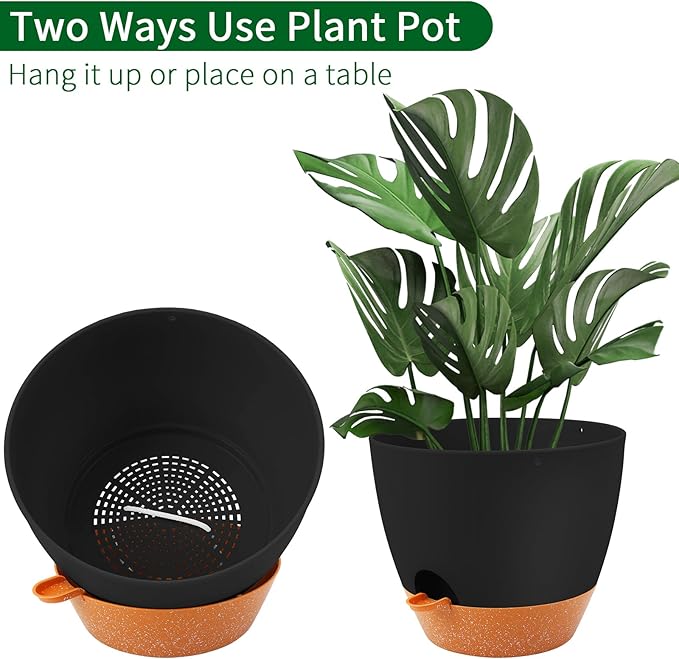 GARDIFE Large Hanging Planter, 12 inch Hanging planters - Image 5