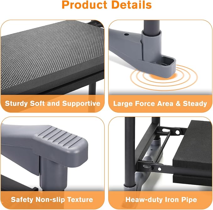 Garden Kneeler and Seat, Extra Wide Thick EVA Pad, Heavy Duty Foldable Garden - Image 7