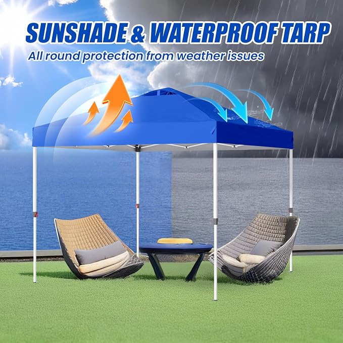 10x10 Pop Up Canopy, Heavy Duty Pop Up Tent - Image 6