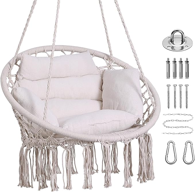 Goutime Hammock Chair, Macrame Hanging Swing Chairs by Goutime