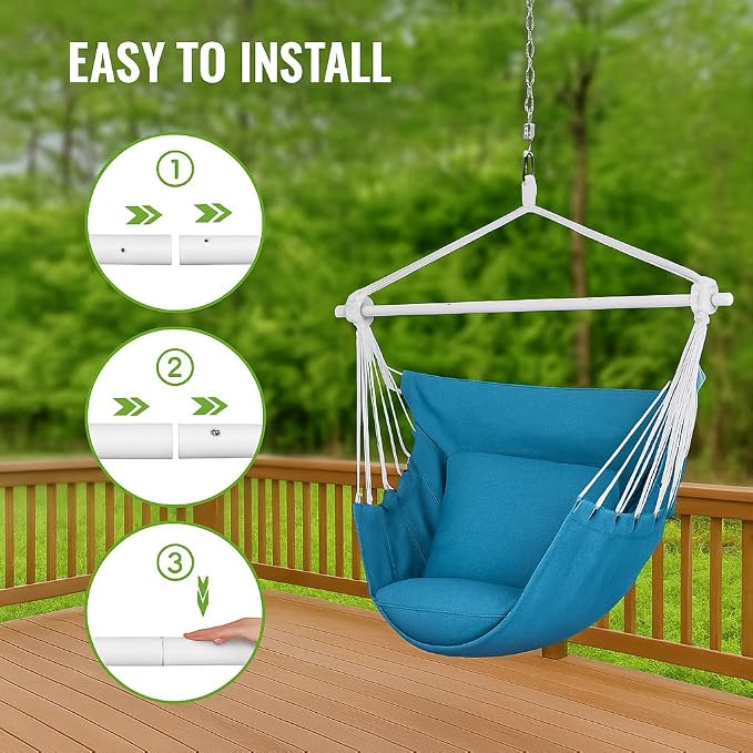 Backyard Expressions Hanging Hammock Chair Swing - Image 2
