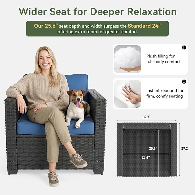 Aoxun 7 Piece Patio Furniture Set - Image 2