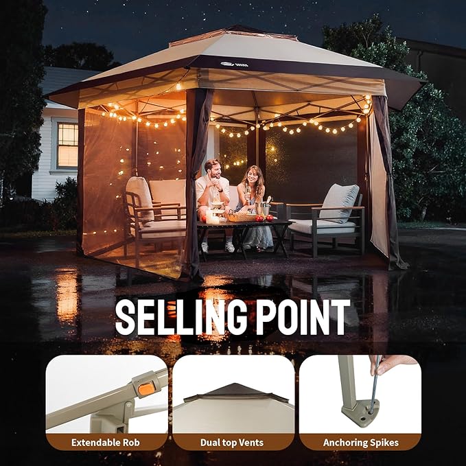 CROWN SHADES 12x12 Pop Up Gazebo - Image 5