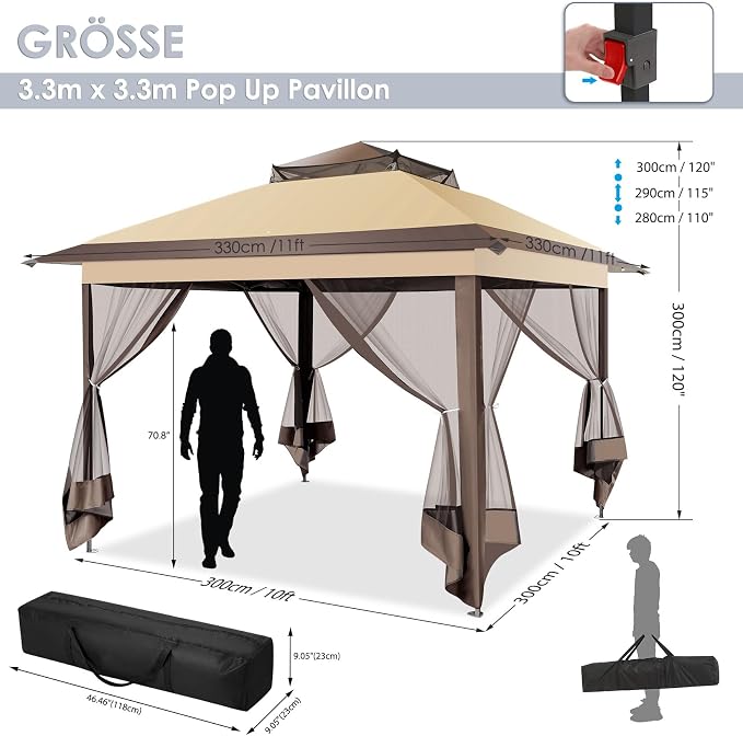 COBIZI 11x11 Pop up Gazebo on Clearance - Image 4