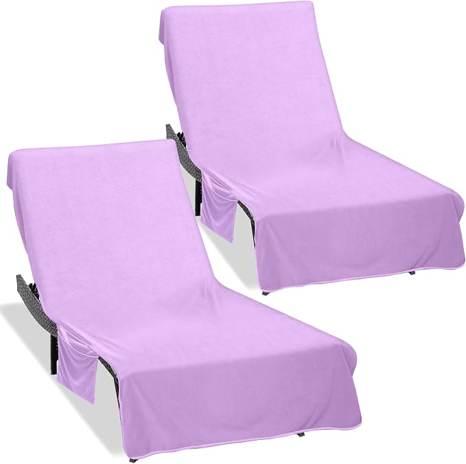 Super Soft & Thick Lounge Chair Towel Cover, Beach Chair Cover by Ruikyhom