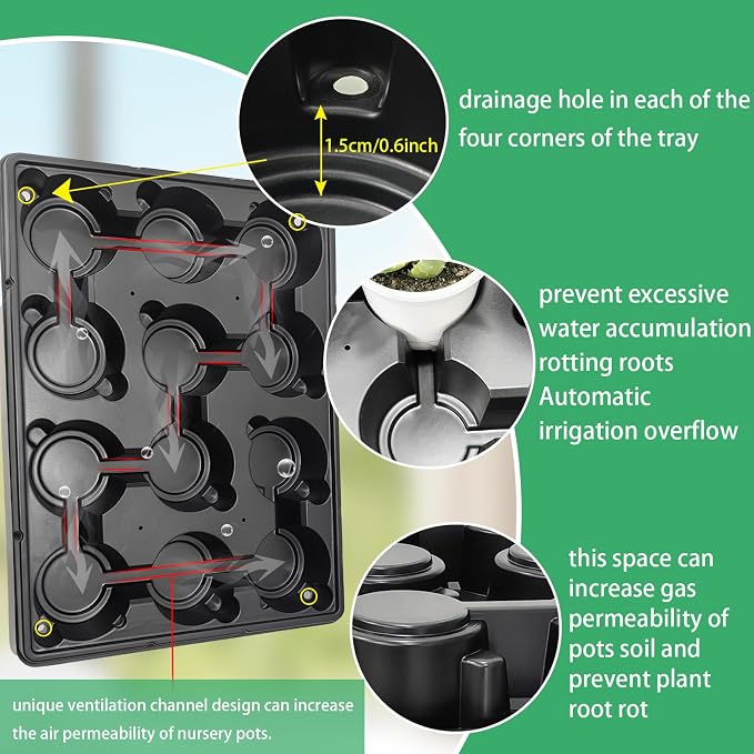 12 Cell Round Nursery Pots Trays Thickened Durable Seedling Pots Shuttle - Image 3