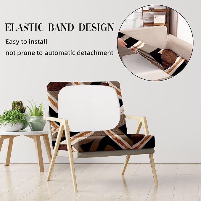 8Pcs Outdoor Cushion Covers, Patio Cushion Covers, Stretch Elastic Slipcovers - Image 5