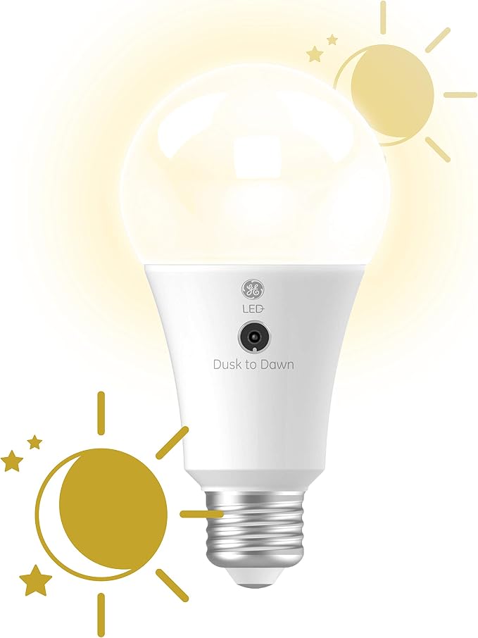 GE LED+ A19 Dusk to Dawn LED Light Bulbs, Automatic On/Off Outdoor Security - Image 11